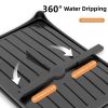 2 Tier Dish Drying Rack with Drain Board and Drip Tray for Kitchen Countertop (Black) GO-DR-102-JTM