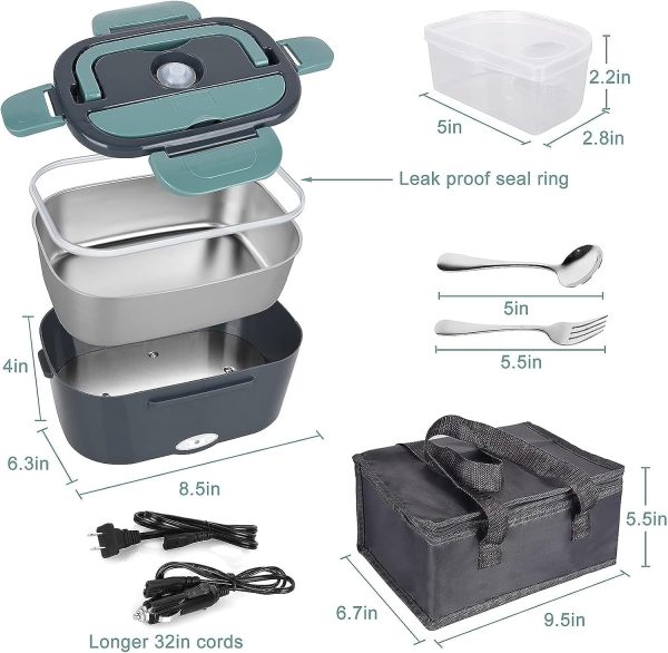 1.5L Electric Food Warmer Lunch Box with Insulated Carrying Bag GO-HLB-101-HP