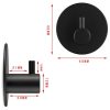 Round Stainless Steel Wall Hook 4pcs (Black)