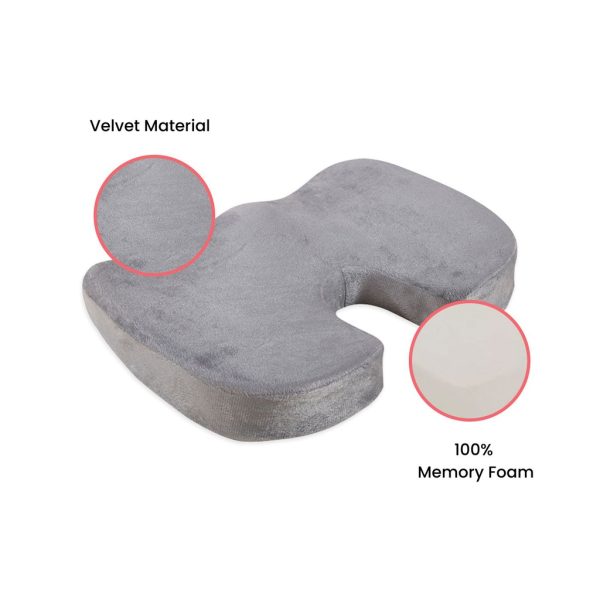 GOMINIMO Memory Foam Seat – Dark Grey, U Shape