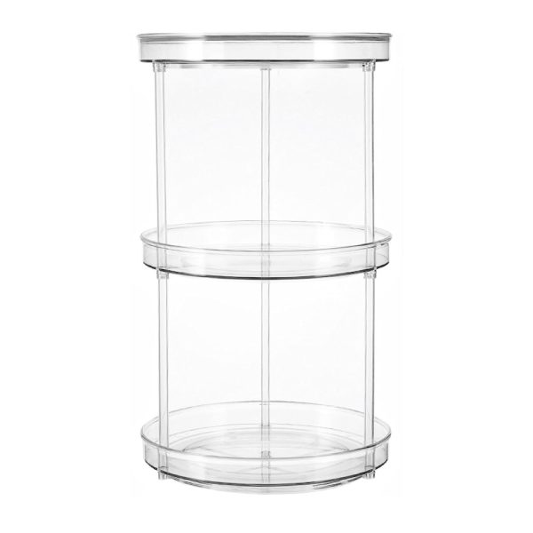 3 Tier Turntable Cabinet Organizer (Transparent)