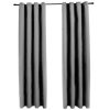 Blackout Window Curtains for Thermal Insulated Room (Set of 2, W132cm x D243cm, Light Grey)