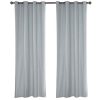 Temporary Blackout Blinds Curtain Detachable for Thermal Insulated Room (Set of 2, 240 x 140cm, Black)