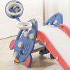 Kids Slide with Basketball Hoop (Blue Rocket)