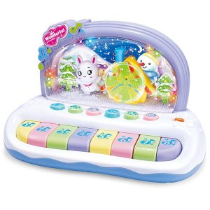 Kids Toy Musical Snowflake Electronic Piano Keyboard (White)