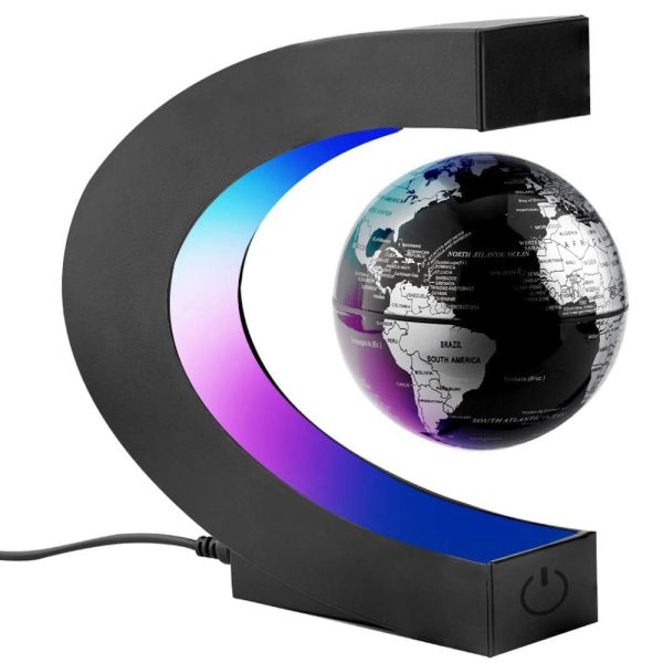 Magnetic Levitation Floating Globe with LED Light (Black)