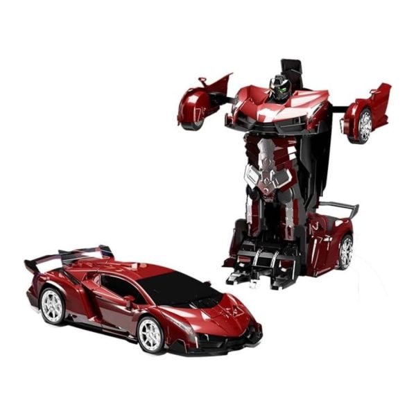 Transform Car Robot Sport Car with Remote Control (Red) GO-TCR-104-FM