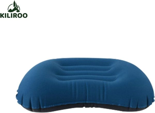 Inflatable Camping Travel Pillow – Dark Blue