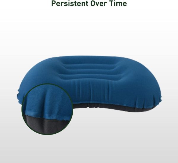 Inflatable Camping Travel Pillow – Dark Blue