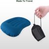 Inflatable Camping Travel Pillow – Dark Blue