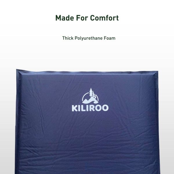 KILIROO Inflating Camping Mat – Navy Blue KR-IM-101-HY