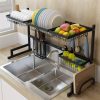 Dish Drying Rack Over Sinks Adjustable 85-100cm (Black) GO-DDR-100-JD