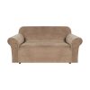 GOMINIMO Velvet Sofa Cover – Blush Brown, 2 Seater