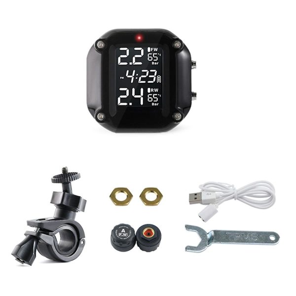 RYNOMATE Tire Pressure Monitoring System (Motorcycle 2 Sensor) RNM-TPMS-101-LBD