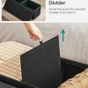 109cm Folding Storage Ottoman Bench Black LSF701