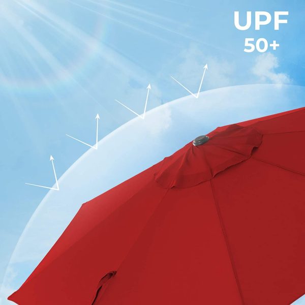 2.7m Patio Outdoor Table Umbrella Red