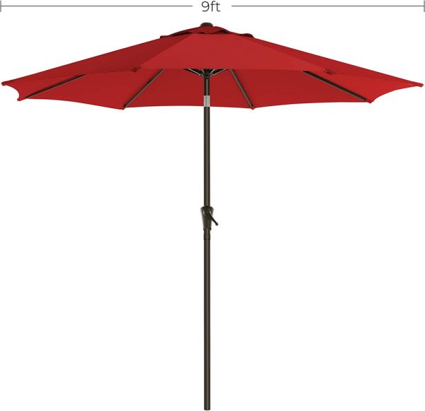 2.7m Patio Outdoor Table Umbrella Red