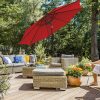 2.7m Patio Outdoor Table Umbrella Red