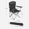 Set of 2 Folding Camping Outdoor Chairs Black