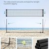 3m Portable Tennis Badminton Net Black