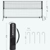 3m Portable Tennis Badminton Net Black