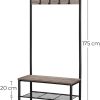 VASAGLE Coat Rack Stand 175cm Greige HSR41MB