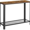 Console Table Rustic Brown and Black LNT80X