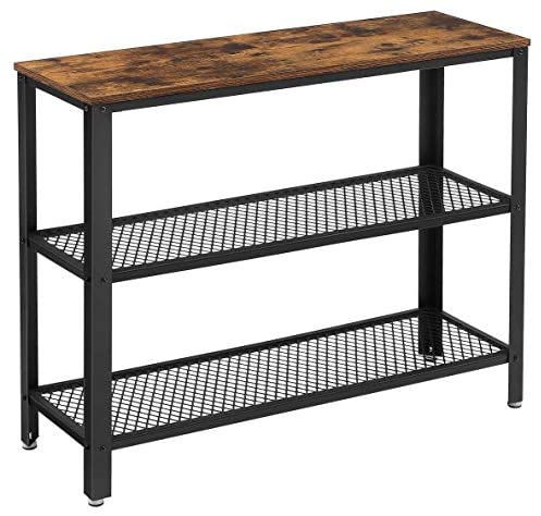 Console Table with 2 Mesh Shelves