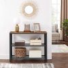 Console Table with 2 Mesh Shelves