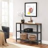 Console Table with 2 Mesh Shelves