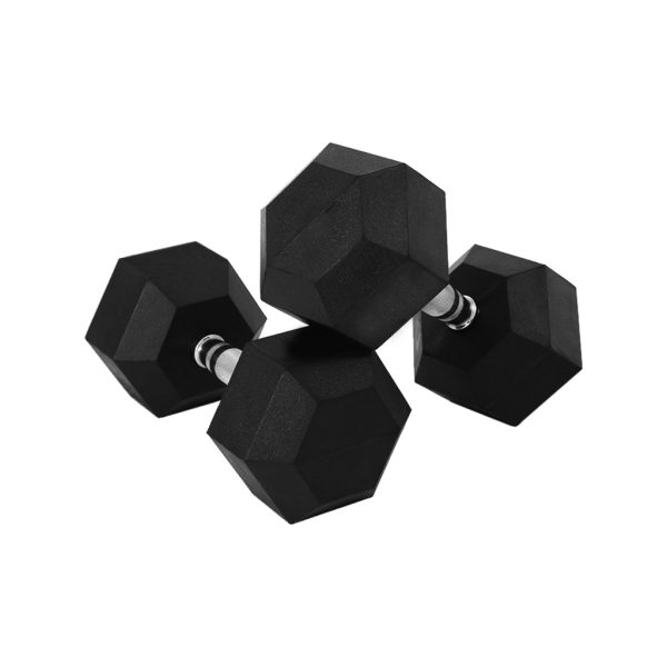 Rubber Hex Dumbbells 5kg x 2