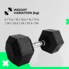 Rubber Hex Dumbbells 5kg x 2