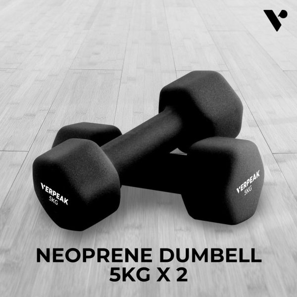 Neoprene Dumbbell 5kg x 2 Black VP-DB-138-AC