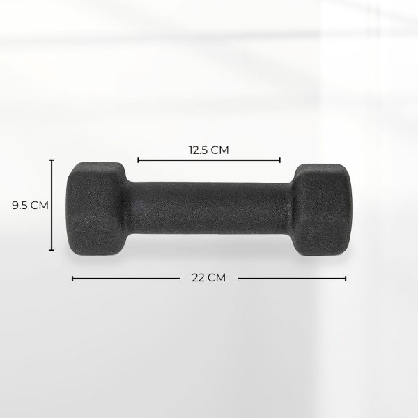 Neoprene Dumbbell 5kg x 2 Black VP-DB-138-AC