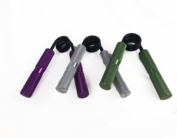 3 Pack Metal Hand Grip Strengthener Set with Carry Bag (100lb Purple, 150lb Silver, 200lb Green) VP-HG-101-BT