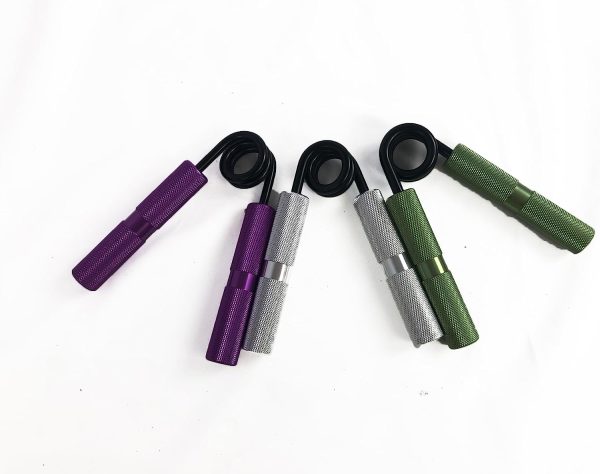 3 Pack Metal Hand Grip Strengthener Set with Carry Bag (100lb Purple, 150lb Silver, 200lb Green) VP-HG-101-BT