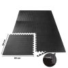 Puzzle Gym Mat EVA Interlocking Foam Tiles with Border (Black) VP-GMT-100-LMJ