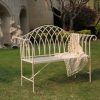 White Lavinia Iron Outdoor Bench