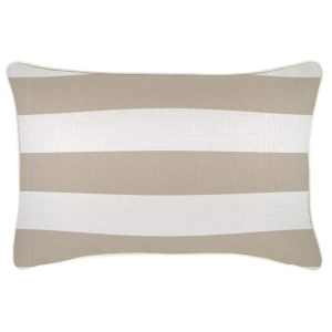 Cushion Cover-With Piping-Deck Stripe Beige