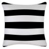 Cushion Cover-With Piping-Deck Stripe Black and White-45cm x 45cm