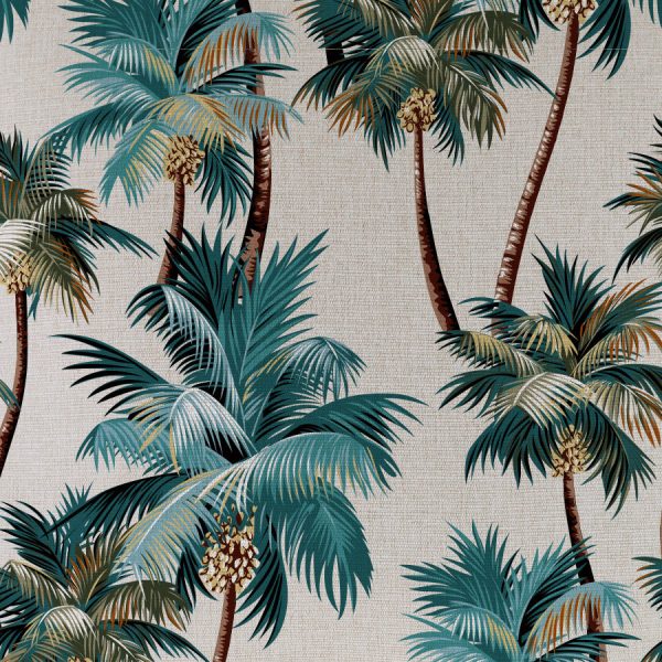 Cushion Cover-Coastal Fringe Natural-Palm Trees Natural – 35×50 cm