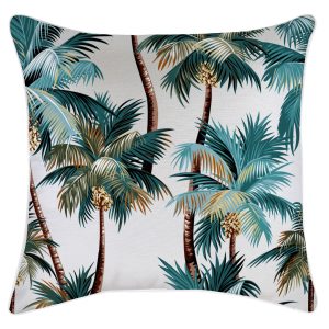 Cushion Cover-With Piping-Palm Trees White – 60×60 cm