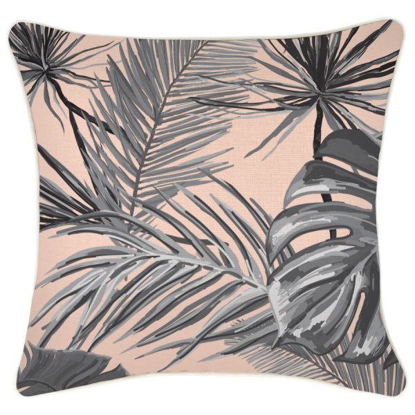 Cushion Cover-With Piping-Tradewinds Peach-45cm x 45cm