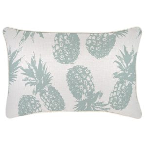 Cushion Cover-With Piping-Pineapples Seafoam – 35×50 cm