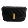 Small Black Handbag With Gold Chain