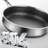 304 Stainless Steel Frying Pan Non-Stick Cooking Frypan Cookware Honeycomb Double Sided without lid – 28 cm