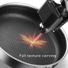 Stainless Steel Frying Pan Non-Stick Cooking Frypan Cookware Honeycomb Single Sided – 30 cm