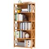 Bamboo Bookshelf Storage Rack Shelf Stand Bookcase Holder Display Drawers