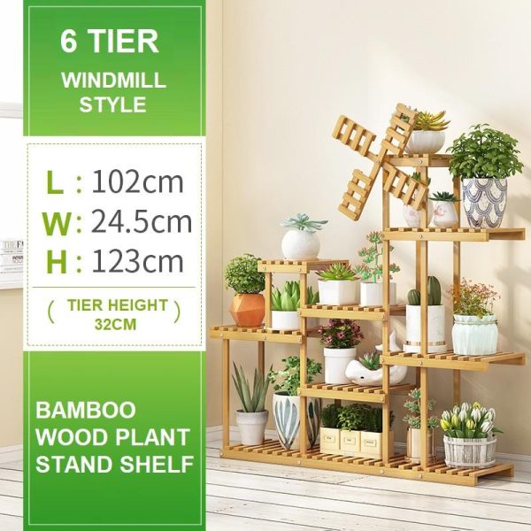 Professional Plant Stand Supplier Multi Tier Flower Rack for Indoor Outdoor – 6 Tier