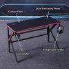 Gaming Desk Desktop PC Computer Desks Desktop Racing Table Office Laptop Home K-Shaped Legs Black – 120x60x74 cm